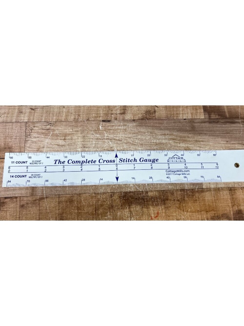 The Complete Cross Stitch Gauge Plastic Ruler Stitch Count & Measurements Cottag